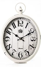  挂钟 无声不响金属电池供电复古挂钟 复古设计乡村复古风格装饰挂钟