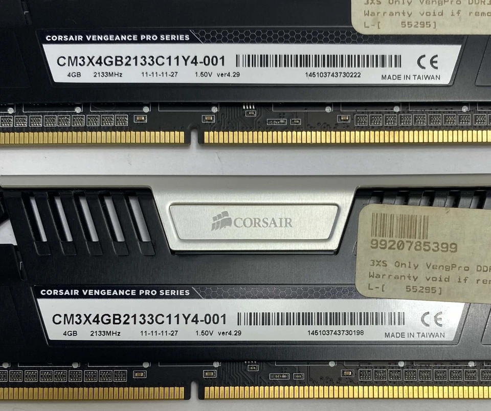 8GB Kit (2 x 4GB) Corsair CM3X4GB2133C11Y4-001 2133MHz DDR3 Computer Memory RAM - Image 3 of 4