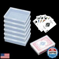 DKAOVH 6 Pcs Playing Card Case, Clear Card Deck Box,Collectible Trading Card 