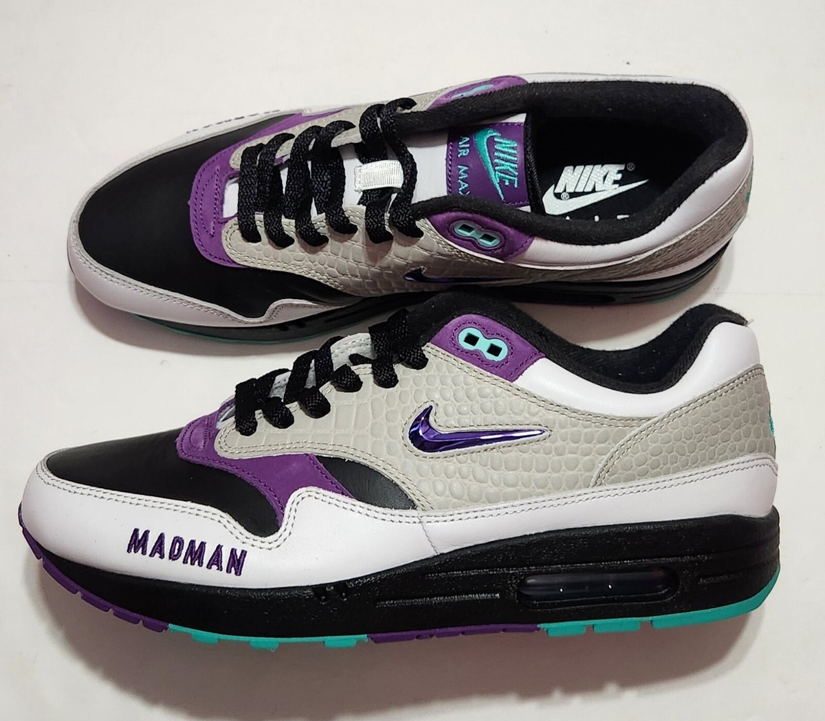 Nike Air Max 1 By You ID Mens Sz 11 Croc Grey Black FJ8893 Nike Air Max 1 By You ID Mens Sz 11 Croc Grey Black FJ8893