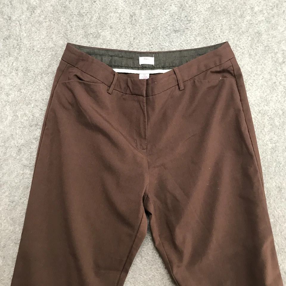 Pantalones bajos para mujer talla 10 puño elástico recortado ligero relajado rayón elástico Foto 3 de 4