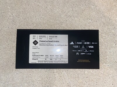 Sammler Used VIP Ticket #22 Poland Saudi Arabia Polen Saudi Arabien World Cup