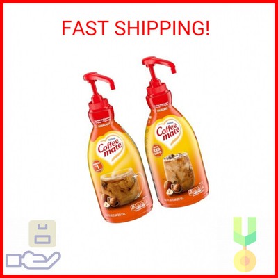 Nestle Coffee mate Coffee Creamer, Hazelnut, Concentrated Liquid Pump Bottle, No