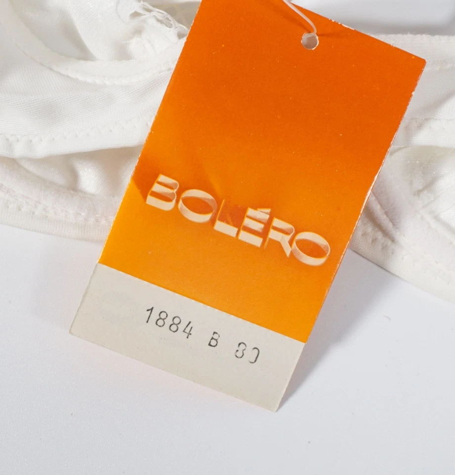 Original Vintage Bolero Damen BH 1884 Bustier Dessous weiss Größe 80 B mit OVP - Bild 4 von 4