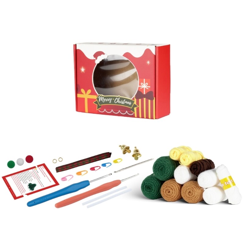 Crochet Set for Beginner Christmas Crochet Kits to Make Animal Crochet