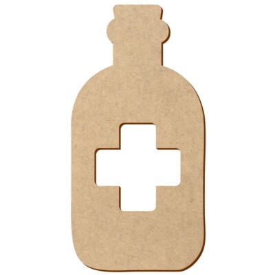 MDF Arzneiflasche - Deko Basteln 5-50cm