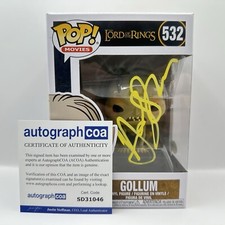 Andy Serkis AUTOGRAPH - Gollum - Lord Of The Rings - Signed Funko Pop ACOA