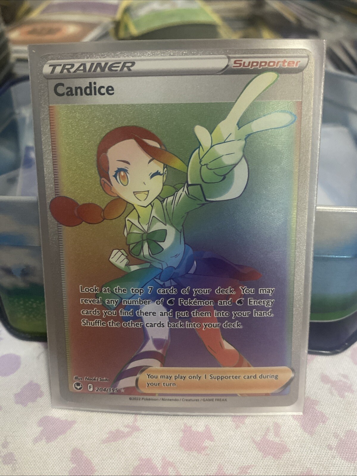 Pokemon Card - Candice (Secret) Silver Tempest 204/195 Secret Rare