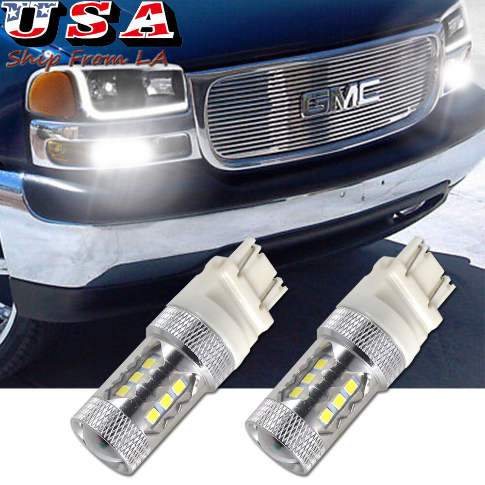 グリーンライト '87 GMC ジミー リフテッド 紺／白 For GMC Sierra 1500 2500 3500 HD White 3157 LED Daytime