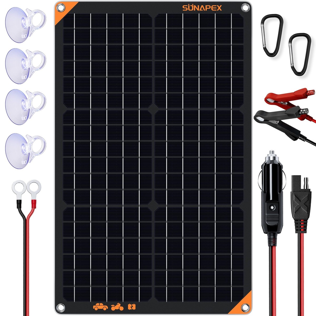 Kit Panneau Solaire 50W + Contrôleur 30A - Monocristallin Pour Camping-Car, Bateau, Randonnée - Chargeur Écologique