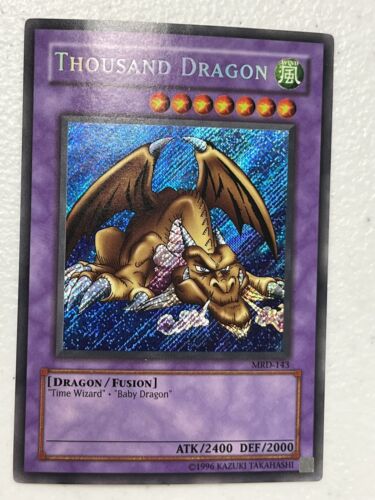 Yu-Gi-Oh TCG Card Thousand Dragon MRD-143 Secret Rare Foil LP - Picture 1 of 2
