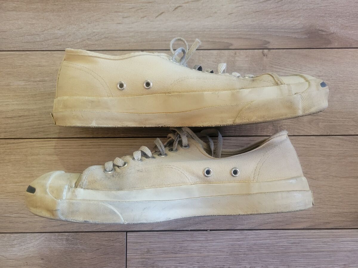 Vintage Converse Jack Purcell off-White Canvas Sneakers Vintage Converse Jack Purcell off-White Canvas Sneakers