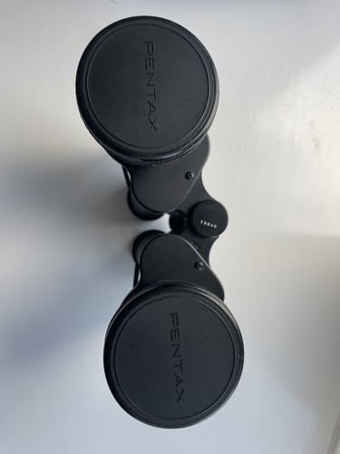 Pentax 595 PRISM 12 X 50 Field 5.5 Coated Optics Binoculars Soft Case Caps Japan - Picture 19 of 19