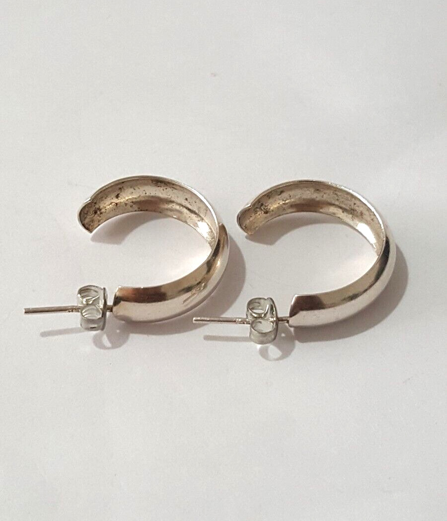 Gorgeous Solid Round/ Cuff Stud Earrings 925 Soli… - image 20