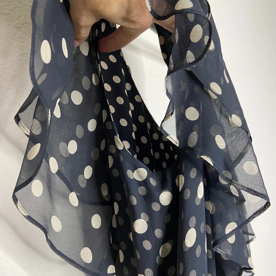 Vestido Alto Hippie Lunares Un Hombro Cordón Volantes S Foto 2 de 4