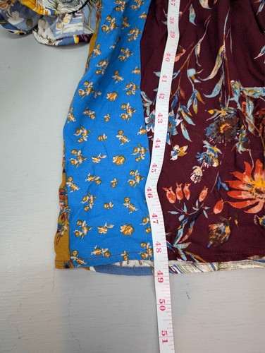 Asoph Maxi Dress Floral Tasseled Cottage Fall Boho Chic 100% Polyester Size 2XL - Picture 9 of 12