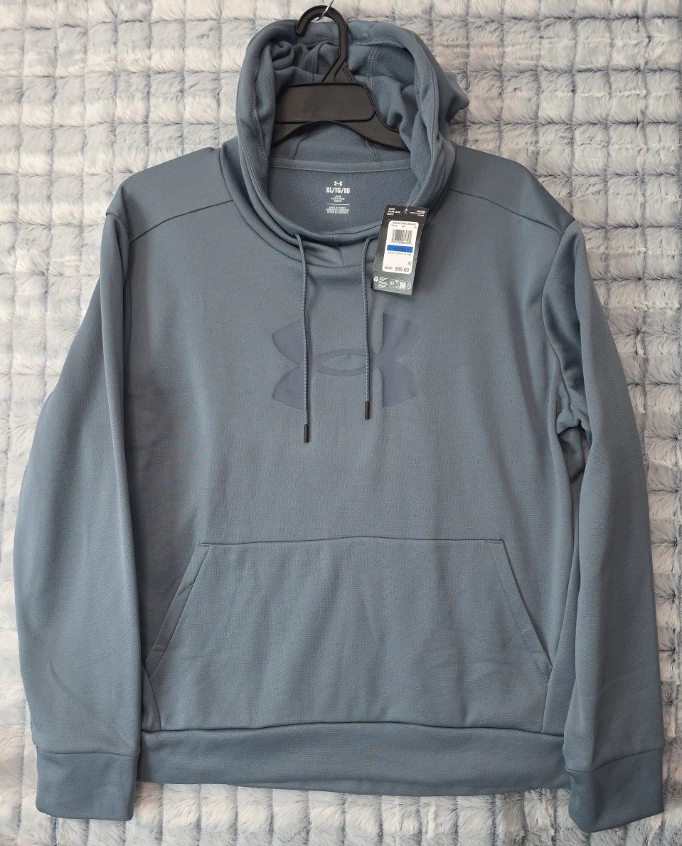 Under Armour Gray Pullover Fleece Hoodie Women's XL Relaxed Fit Outdoor Leisure