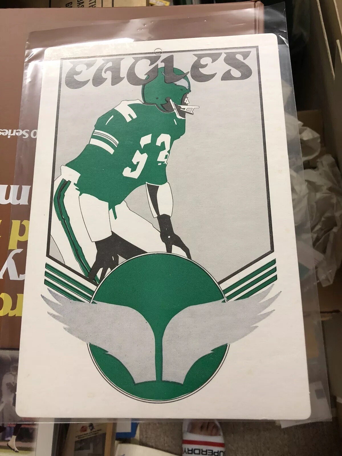 Vintage 1970’s Philadelphia Eagles Cardboard Miniature Advertisement Beautiful eBay