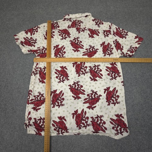 Levis Shirt Mens LARGE White Floral Short Sleeve Button Up collared Size L - Picture 5 of 8