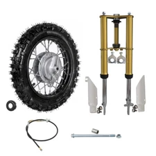 10" Front Wheel 2.50-10 Tire Rim Front Forks with Triple For Dirt Bike KDX50 SDG