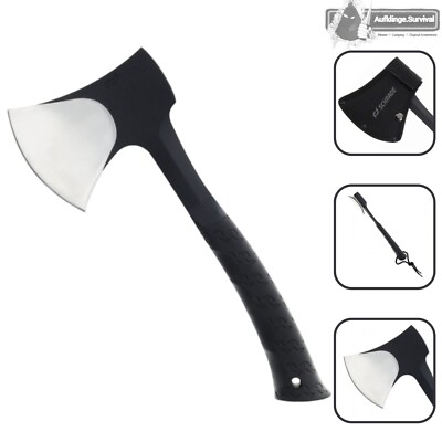 Axt Tomahawk Schrade Bedrock Schwarz 1182499 Outdoor Camping Jagd Beil Hatchet 
