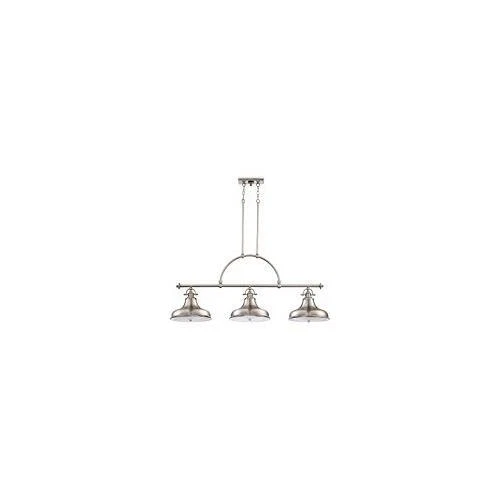Quoizel ER353BN 3-Light Emery Island Chandelier in Brushed Nickel - Picture 3 of 7