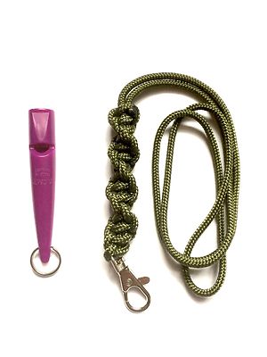 ACME Purple Gundog Whistle Green Barley Twist Design