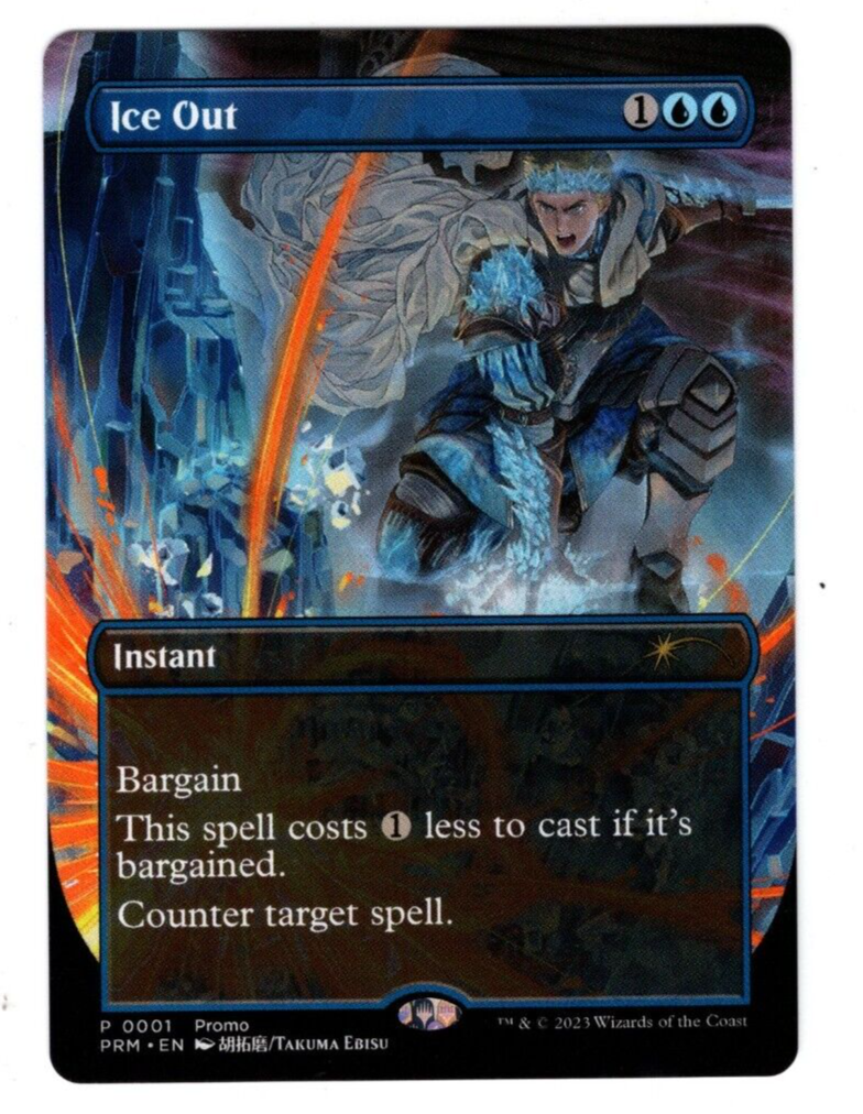 MTG ICE OUT WILDS OF ELDRAIN FULL ART PROMO BLUE INSTANT NM