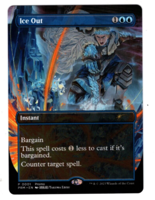 mtg full art promo cards MTG ICE OUT WILDS OF ELDRAIN FULL ART PROMO BLUE INSTANT NM COUNTER COPY SAC