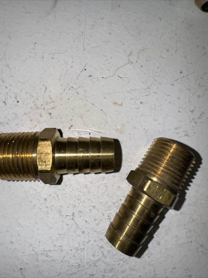 Montaje de manguera de latón macho NPT Barb de 2-1/2" x 1/2" Foto 3 de 3