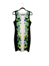 Calvin Klein Womens Sleeveless Floral Print Dress Size 10 Polyester Spandex 3450