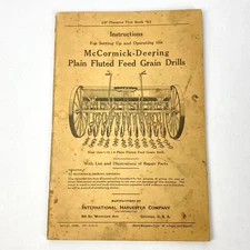 McCormick Deering Manual Fluted Feed Grain Drills International Harvester VTG