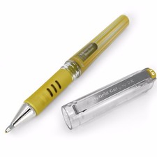 Pentel Hybrid Gel Grip Metallic Pen 1.0mm Rollerball Metallic Gold Single