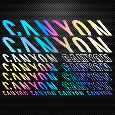 CANYON - KIT Holographic Vinyl Decal Stickers Sheet Bike Frame Cycling Bicycle