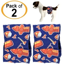 PACK - 2pcs WASHABLE Dog Belly Band Wrap Male Diapers WATERPROOF For SMALL Pet