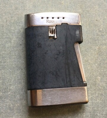 RONSON COMET VARAFLAME Made in France Vintage Gas Lighter Black 