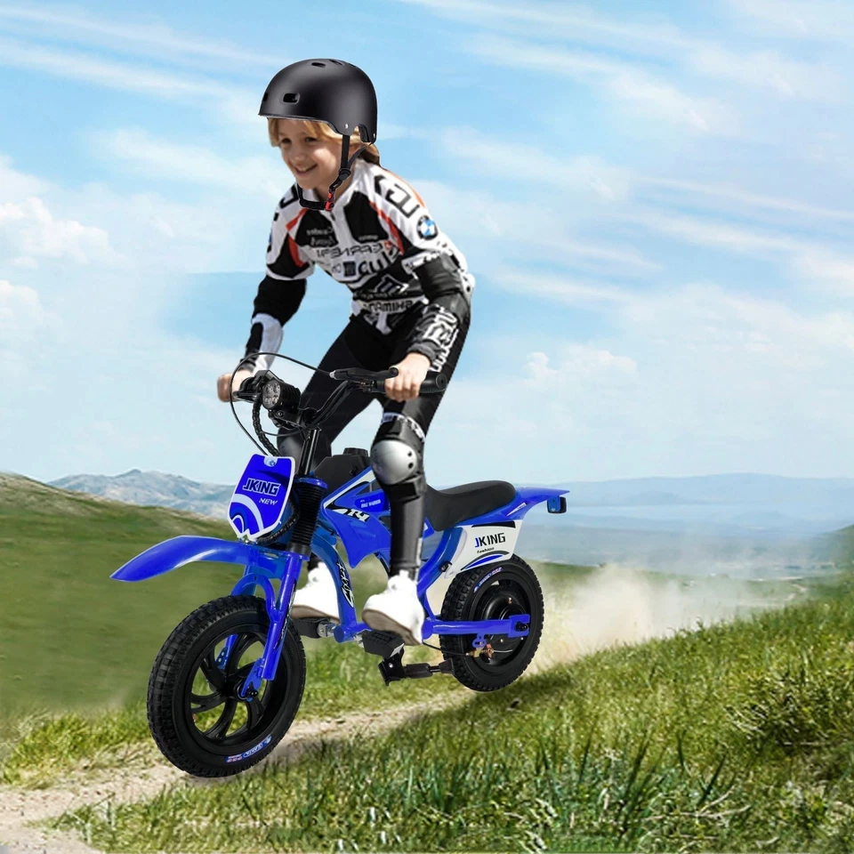 JKING C6 Elektrisches Dirtbike für Kinder 200W Motor 25.2V, 2600mAh 16km/h Blau - Bild 4 von 4