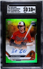 2025 TOPPS NOW ROAD TO OPENING DAY AUTO AHK HESTON KJERSTAD GREEN #/99 SGC 10+10