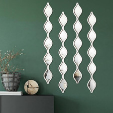 Qunclay Lágrima Espejo Arte de Pared Espejo Decorativo Decoración de Pared Largo Estrecho Arte para