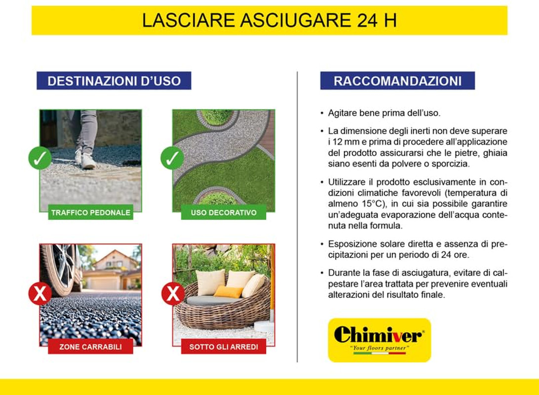 PEBBLE BLOCK (5Kg) - Legante per Ghiaia E Ghiaietto Su Vialetti, Cortili E Bordi - 3
