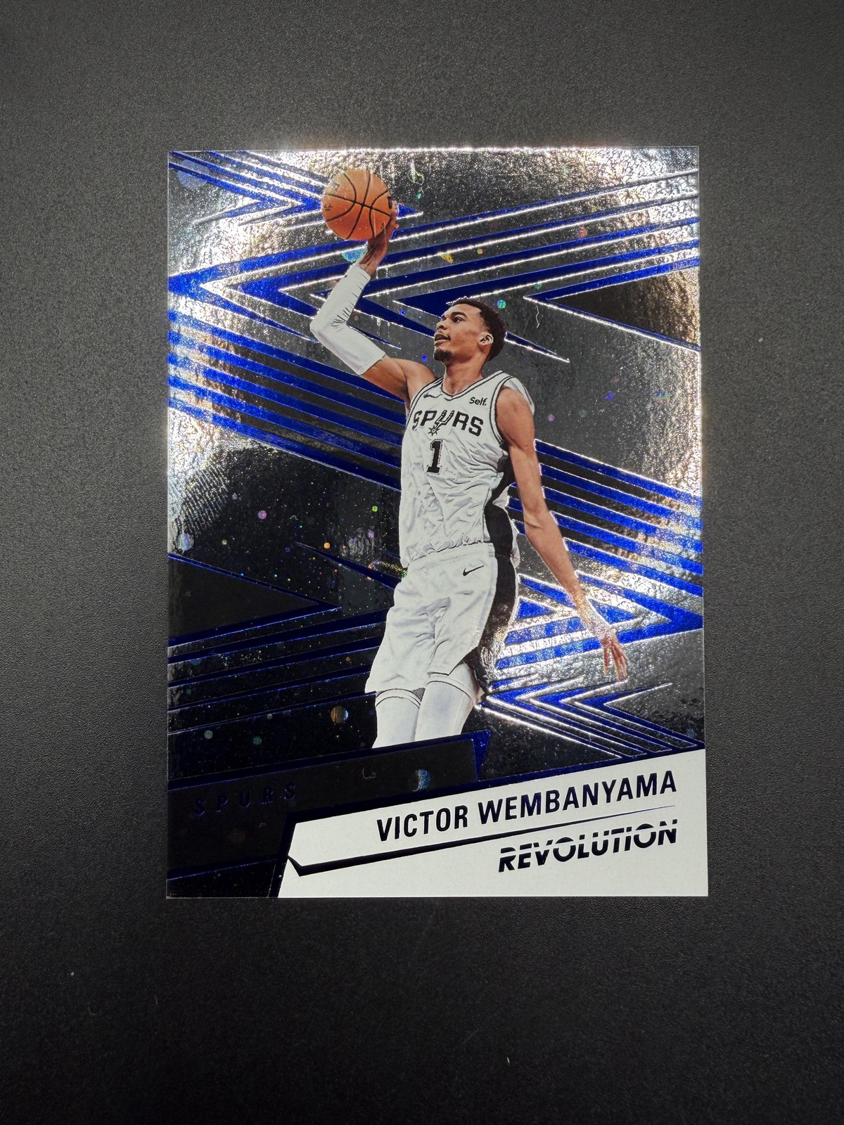 2024-25 Panini Revolution #79 Victor Wembanyama Blue Cosmo #/285