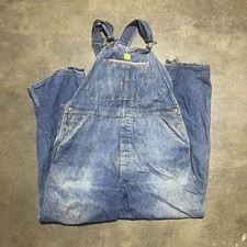 Vintage 40s The Big Favorite Sanforized Denim Overalls 38x29 1940s True Vintage