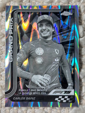 2025 Topps Chrome Formula 1 F1 #141 Carlos Sainz Ferrari Black & White Raywave
