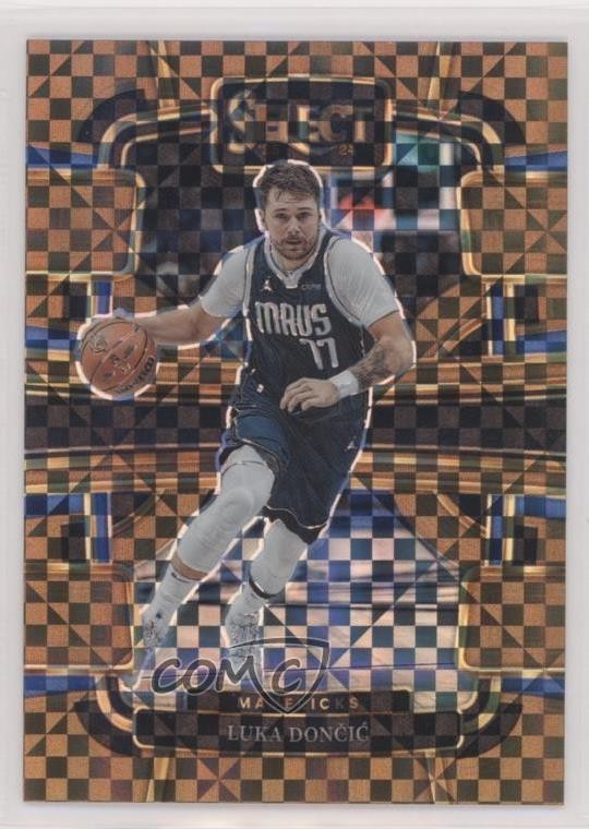 2023-24 Panini Select Concourse Bronze Checker Prizm 25/49 Luka Doncic #51