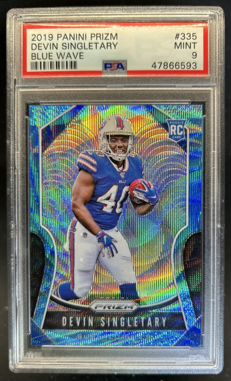 Devin Singletary Panini Prizm #335 Blue Wave