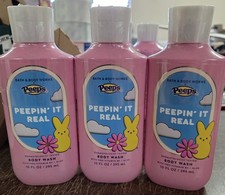 PEEPS LOT OF 3 BODY WASH SHOWER GEL BATH AND BODY WORKS PEEPIN IT REAL X3