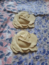 WoodUbend Medium Rose, Wooden Applique, Set Of Two In Package