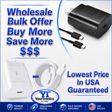 25w Type USB-C Fast Wall Charger+6FT Cable For Samsung Galaxy S25 S24 S23 lot