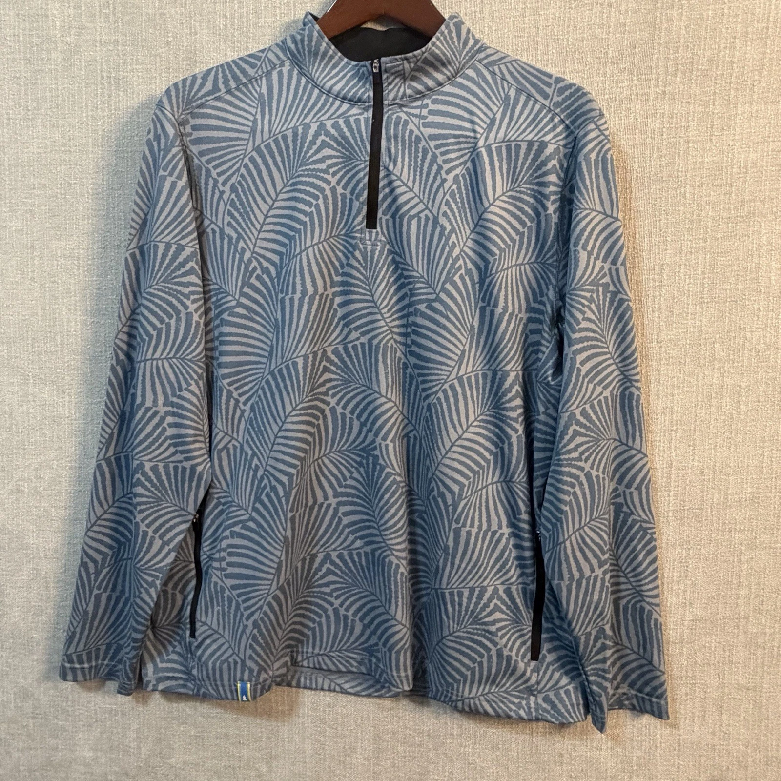 Chubbies Calm Palm Movementum Performance 1/4 Zip Pullover Mens Large Active top
