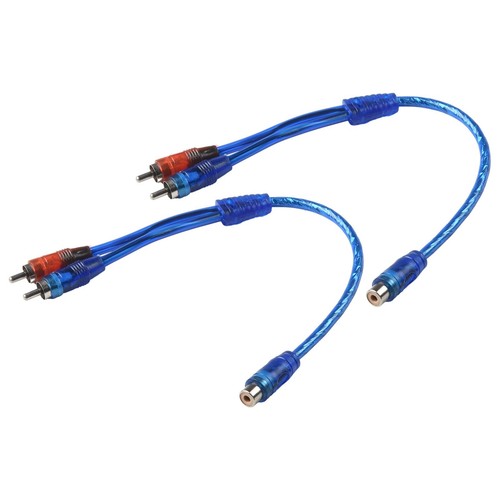 2X 12 Inch Males To Female Splitters Y Adapter Cable For Car Or Home Audio - Photo 5/12